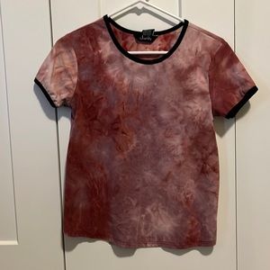 Pink tie-dye T-shirt